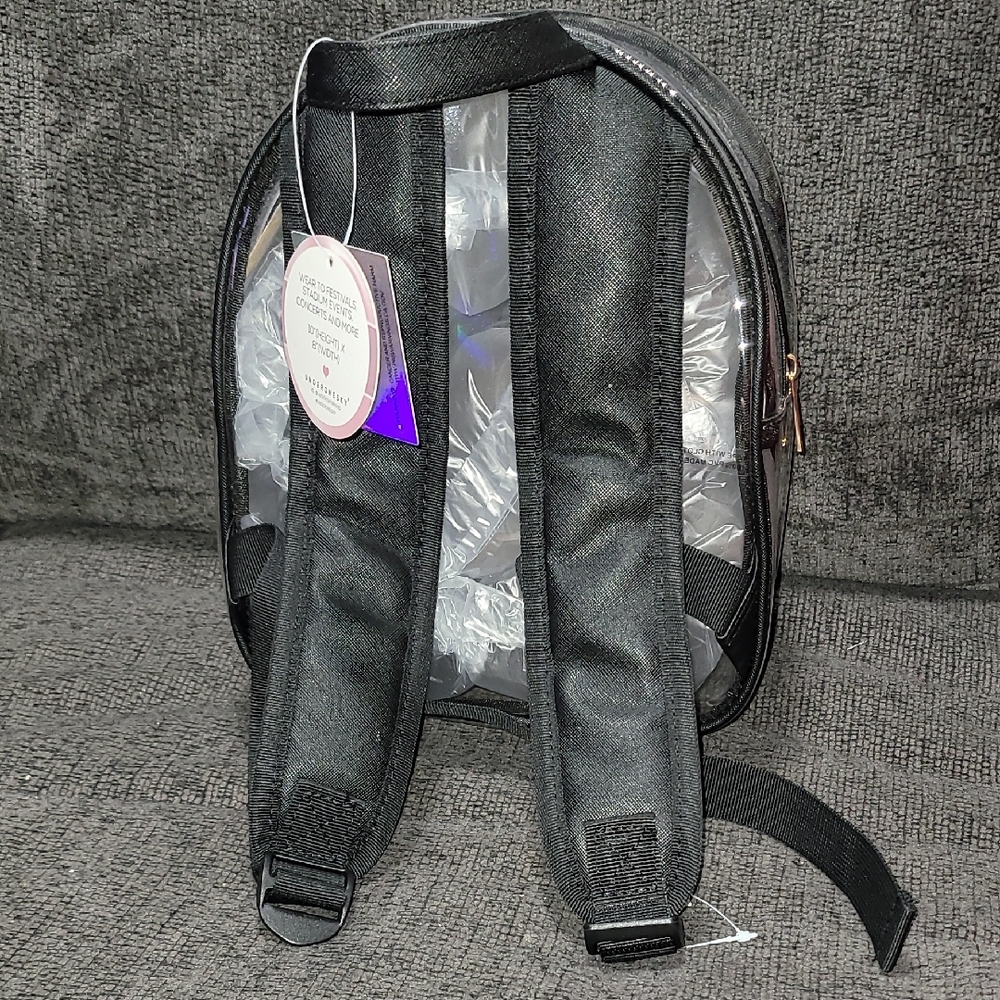 Transparent Black Backpack - Picture 3 of 3
